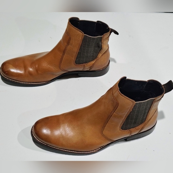 Stafford Men\'s Tan Genuine Leather Chelsea Boots Size 11 main image 11